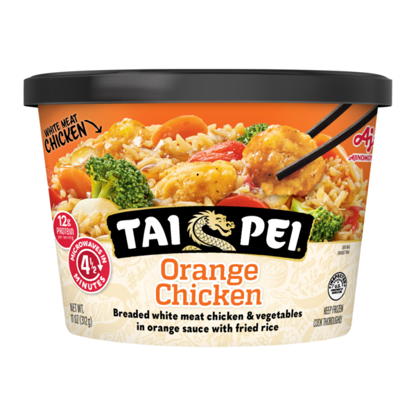 Ajinomoto Tai Pei Orange Chicken Single Serve Entree, Frozen Asian Meal