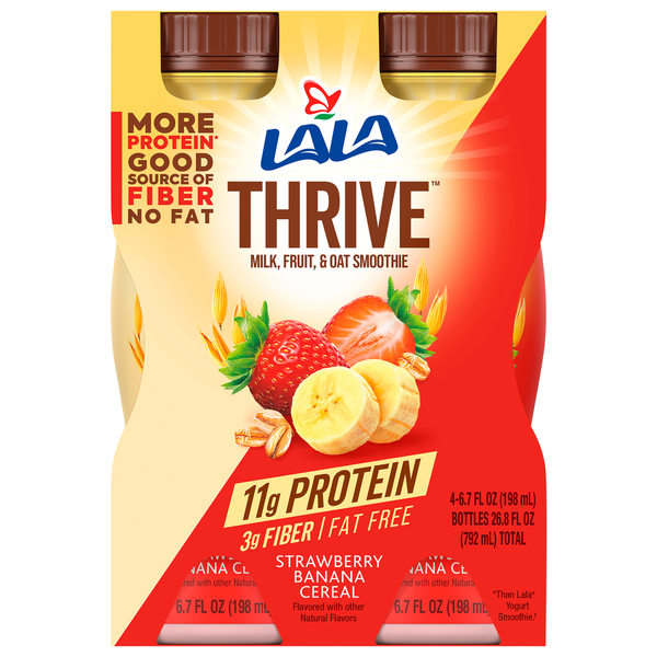 LALA Strawberry Banana Cereal & Oat Smoothie Fruit Milk