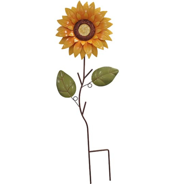 Ashland Metal Flower Yard Stake - Yellow