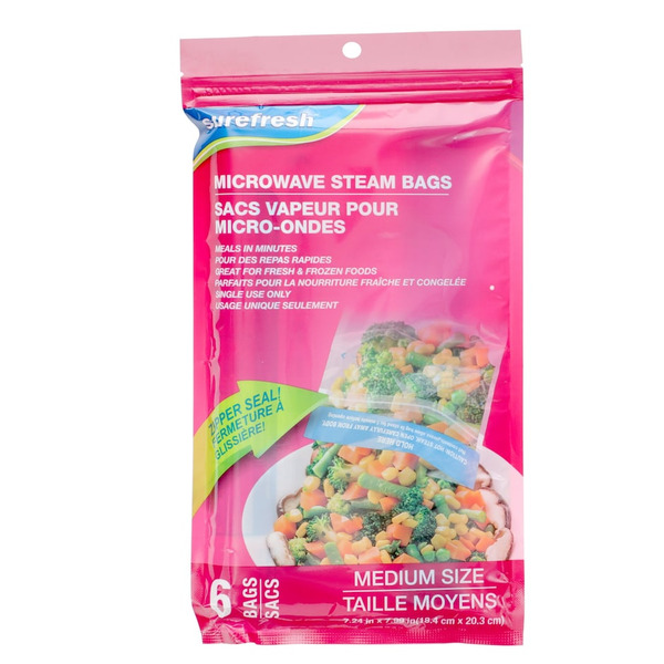 Resurhang 100 Pcs Reusable Microwave Steam Bags - 7x8 Inches, Zipper Seal, For Vegetables, Meat & Potatoes - View #9