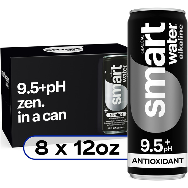 smartwater Alkaline Water With Antioxidant Cans Same-Day Delivery