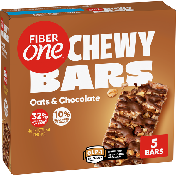 Fiber One Oats and Chocolate Chewy Bars Fiber Snacks