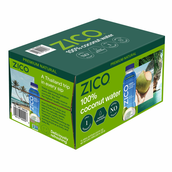 Zico 100% Coconut Water, 13.5 oz, 15-count
