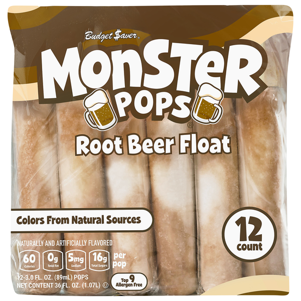 Budget Saver Root Beer Float Monster Pops Same-Day Delivery or