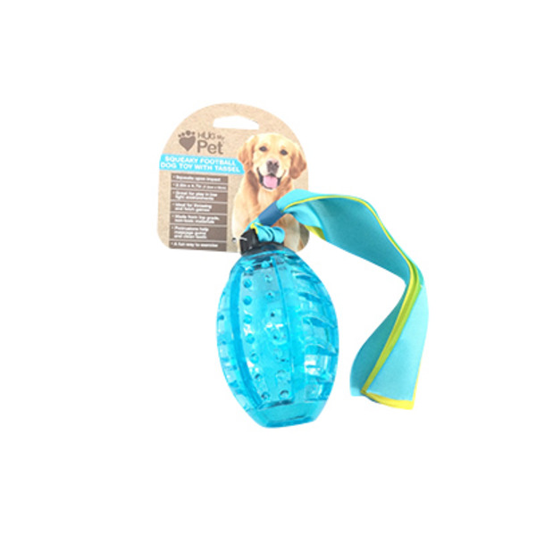 Hug My Pet Squeaky Football Dog Toy