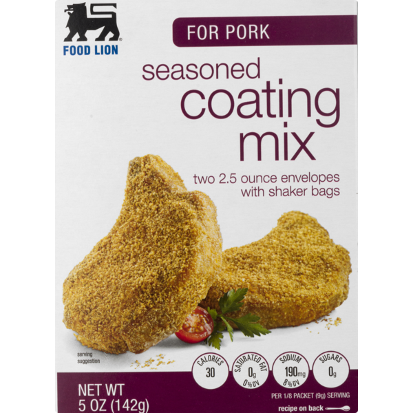 Food Lion Coating Mix, Seasoned, For Pork, Box (2.5 oz) Instacart