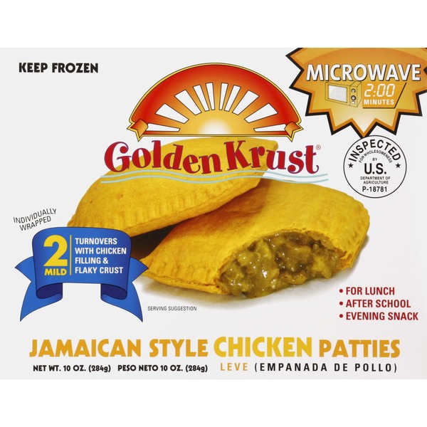 Golden Krust Chicken Patties, Jamaican Style, Mild (2 each) Instacart