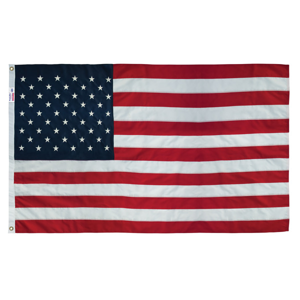 Valley Forge 5.23-ft W x 2.92-ft H Nylon American Embroidered Flag