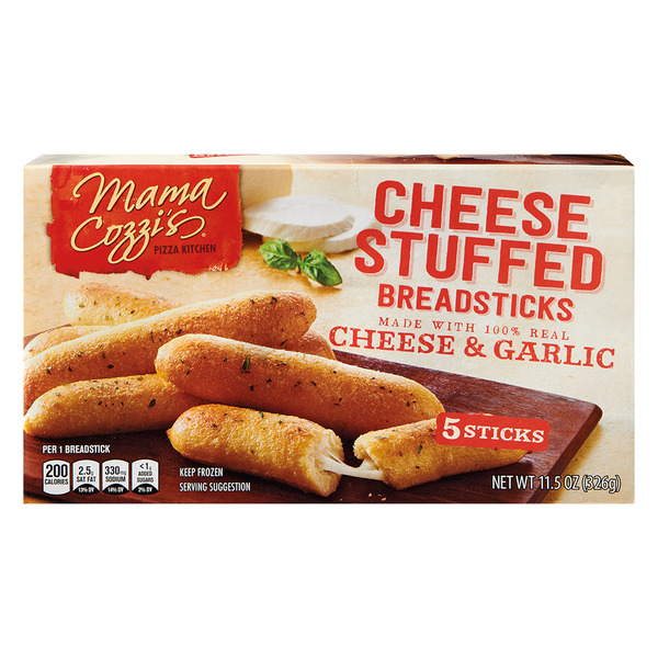 Mama Cozzi's Pizza Kitchen Cheese & Garlic Stuffed Breadsticks, 5