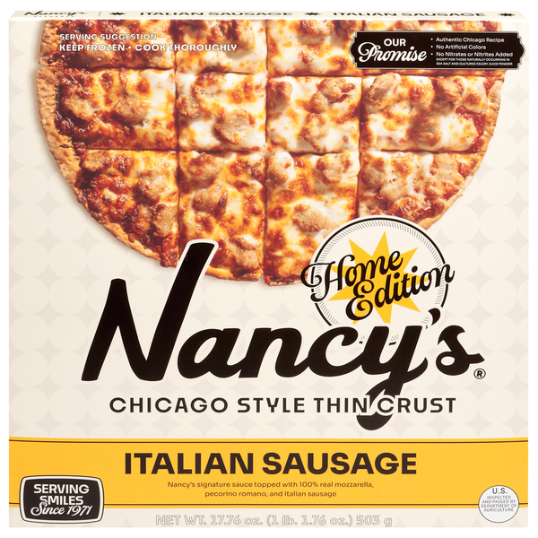Nancy's Chicago Style Thin Crust Italian Sausage Pizza