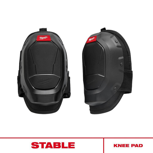 Milwaukee Black Foam Memory Foam Soft Stabilizer Knee Pads With Hook And Loop