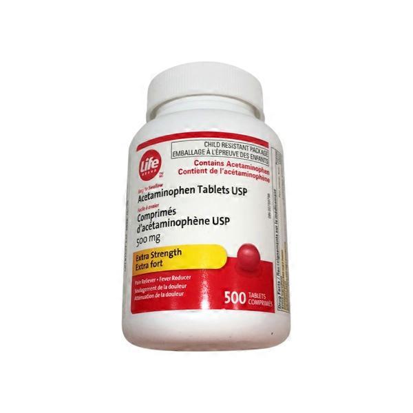 Life Brand 500mg Acetaminophen Easy Swallow Tablets (500 ct) Instacart