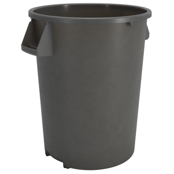 Round Waste Bin Trash Container 44 Gallon - Gray