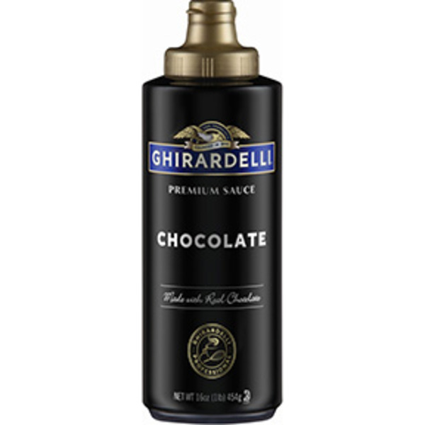 Ghirardelli - Black Label Chocolate Sauce Squeeze Bottle- 16oz/12 pack