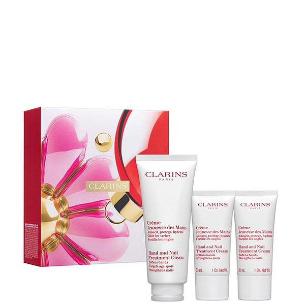 Clarins Hand  Nail Nourishing Treatment Cream Holiday 3-Piece Gift Set