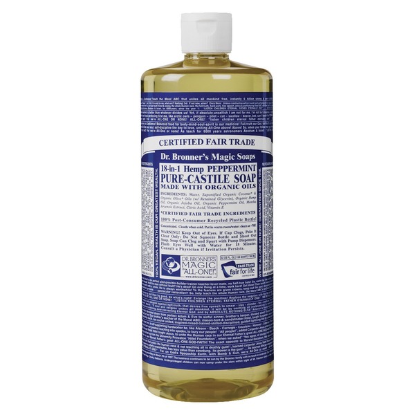 Dr. Bronner's Soap, PureCastile, 18in1, Hemp Peppermint (32 fl oz