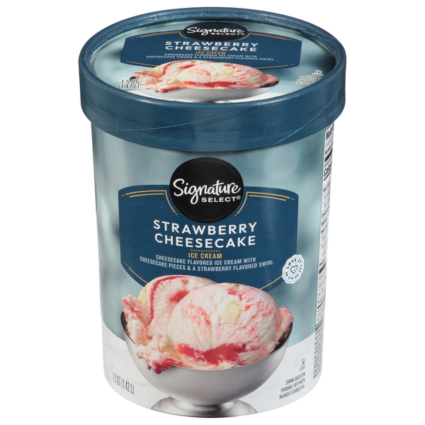 Signature SELECT Ice Cream, Strawberry Cheesecake