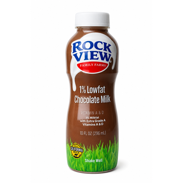 Rミルク Rockview Family Farms Chocolate 1% Lowfat Milk Same-Day Delivery