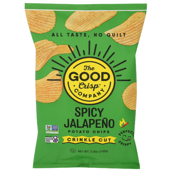 The Good Crisp Company Spicy Jalapeno Crinkle Cut Potato Chips