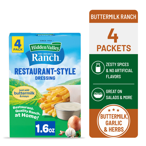 Hidden Valley Buttermilk Ranch Salad Dressing and Seasoning Mix