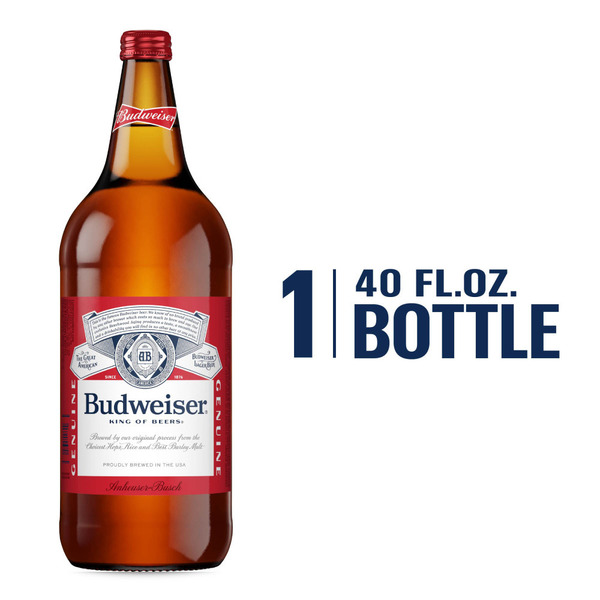 Budweiser American Lager Beer 40 Fl Oz Bottle Same-Day Delivery or