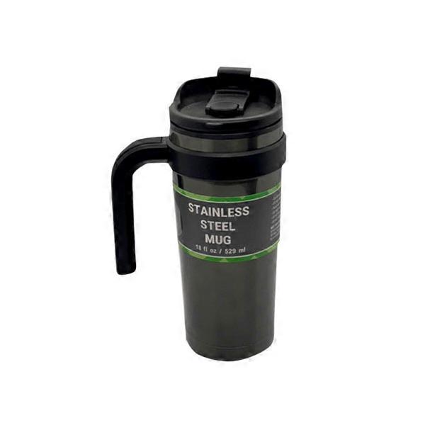 16-Ounce Stainless Steel Travel Mug With Plastic Liner Handle Same-Day  Delivery | Family Dollar