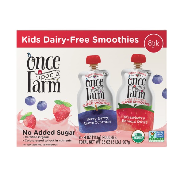 Once Upon A Farm Kids Organic Smoothies 4 Oz Instacart