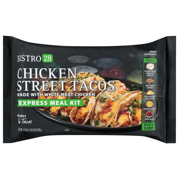 Bistro 28 Chicken Street Tacos Express Meal Kit Same-Day Delivery