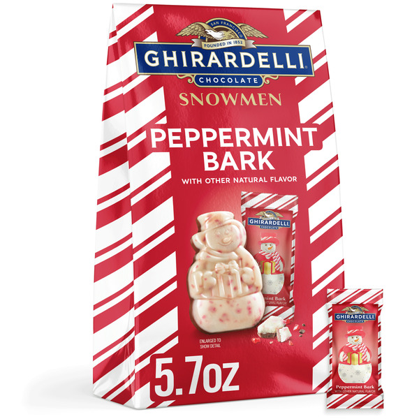 Ghirardelli Peppermint Bark Snowmen Same-Day Delivery or Pickup