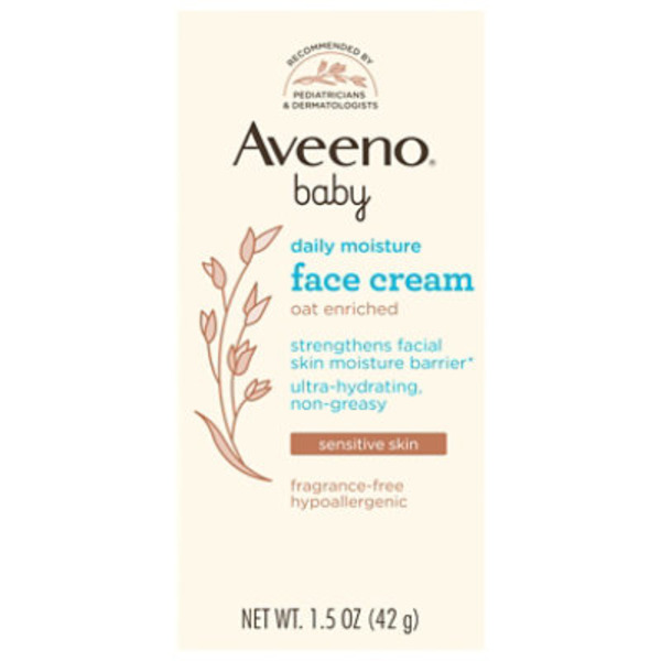Aveeno Baby Daily Moisture Face Cream for Sensitive Skin, 1.5 Oz