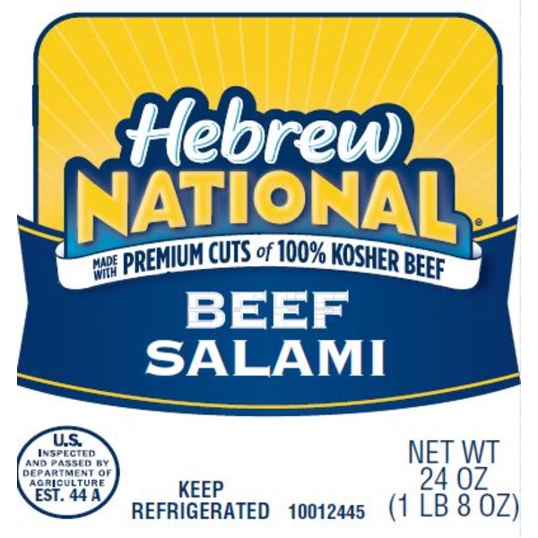 Hebrew National Beef Salami (24 oz) Instacart