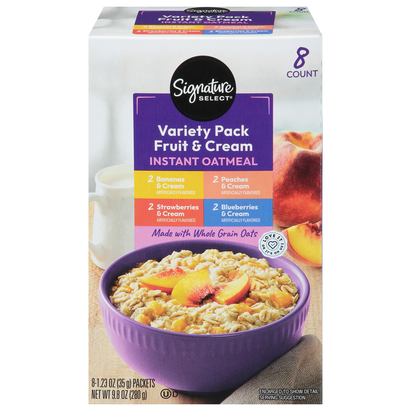 Signature SELECT Instant Oatmeal, Variety Pack