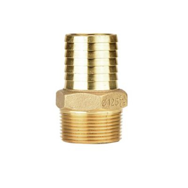 Water Source Brass Male Insert Adapter, 1-1/4 in.