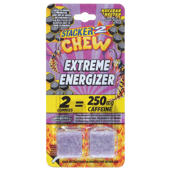 Stacker 2 Xtra Extreme Energizer, Nuclear Nectar, Gummies Same-Day