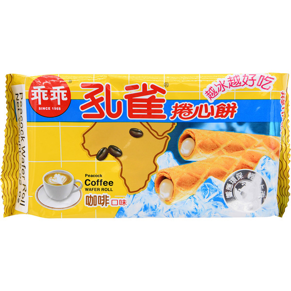 PEACOCK Coffee Flavor Wafer Roll