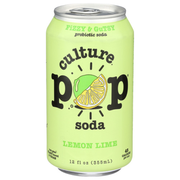 Culture Pop Lemon Lime & Cardamom Prebiotic Soda Same-Day Delivery