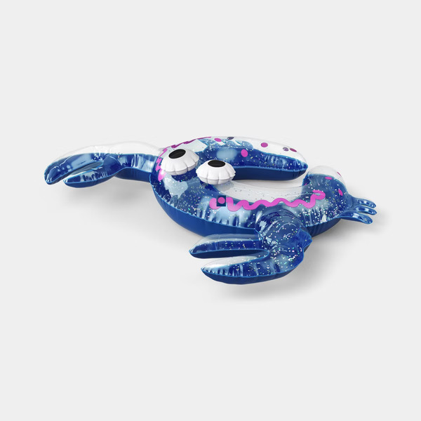 Sun Squad Split Ring Crab Glitter Novelty Float - Red