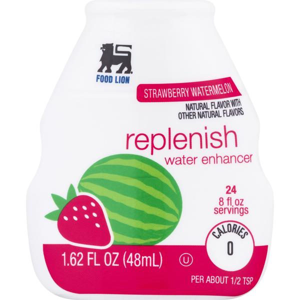 Food Lion Water Enhancer, Replenish, Strawberry Watermelon (1.62 oz