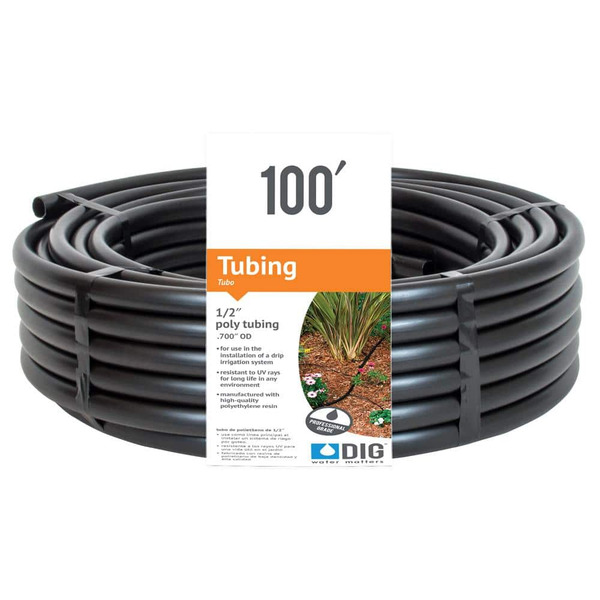Dig 1/2 In. (0.700 O.d.) X 100 Ft. Poly Drip Tubing