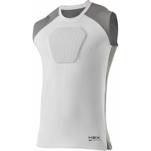 McDavid Adult Hex Sternum Shirt - White & Grey - L