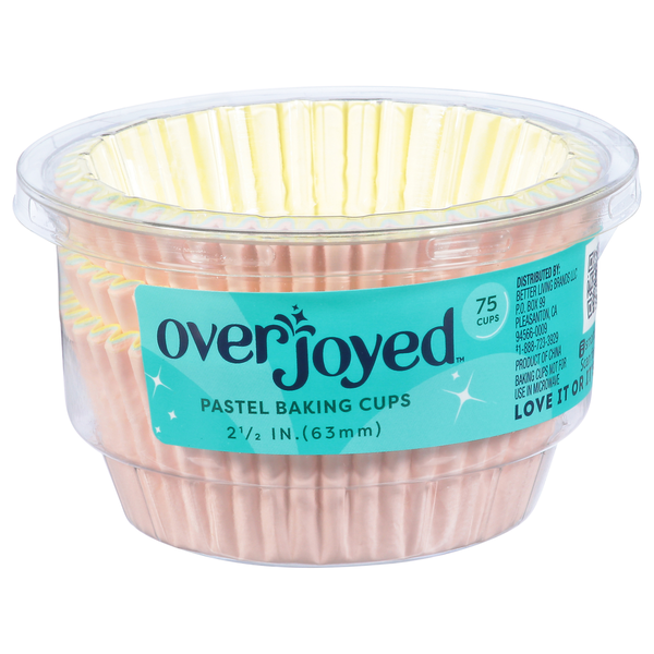 Overjoyed Baking Cups, Pastel, 2.5 Inch
