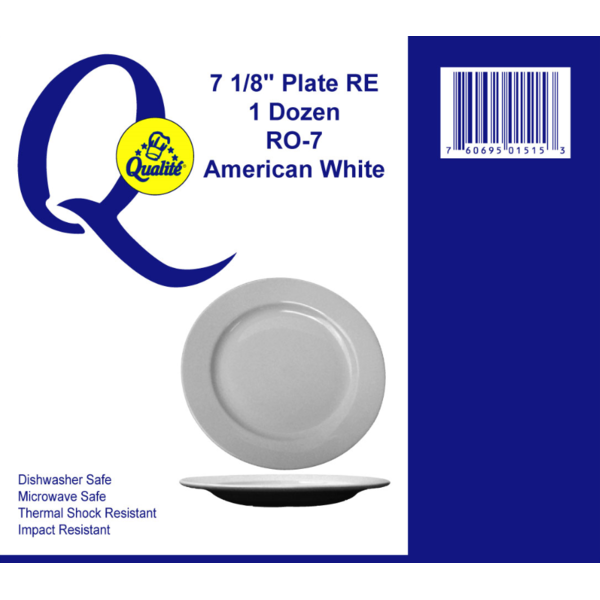 Qualite - 7 1/8" White Plate - 1 Dz