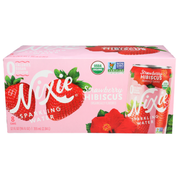 Nixie Sparkling Water Organic Strawberry Hibiscus Sparkling Water