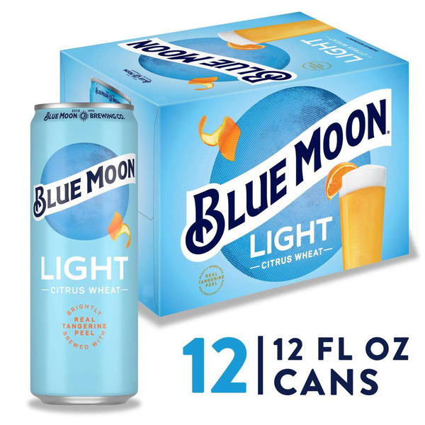 GFチ10*2◯● Blue moon1ページ●◯ Blue Moon Light Citrus Wheat Craft Beer 4.0% ABV, 12 Pack, 12.0 fl
