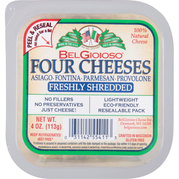 BelGioioso Four Cheeses, Freshly Shredded