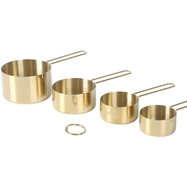Martha Stewart Richburn Measuring Cup Set of 4, 7 x 4 x 3 in - Gold