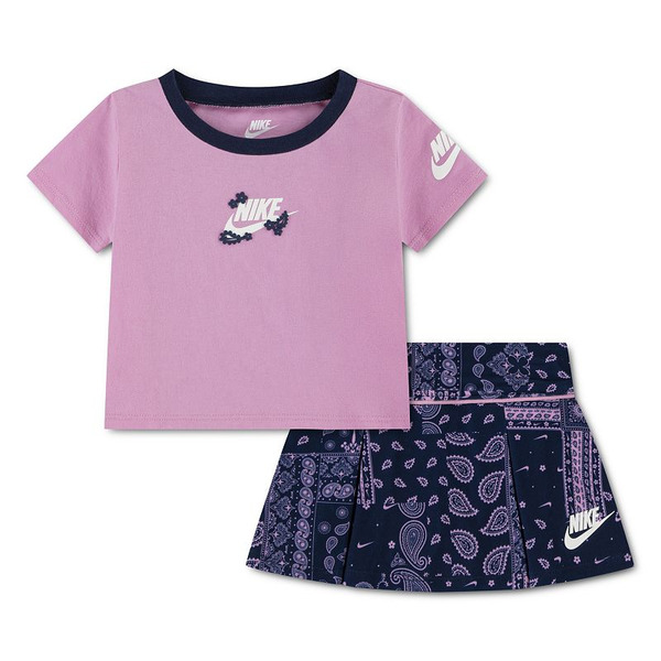 Nike Girls' Infant Retro Remix Scooter Set, Size 4 - Midnight Navy/Pink