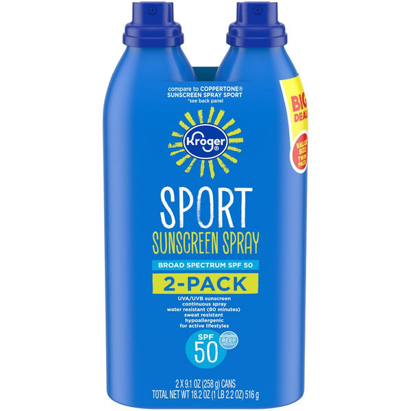 Kroger Kroger SPF 50 Broad Spectrum Sport Sunscreen Spray SameDay