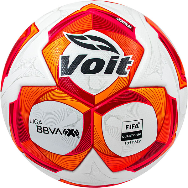 Voit Aereus Liga MX Apertura Official Match Ball, Size 5 - Orange/Red/White