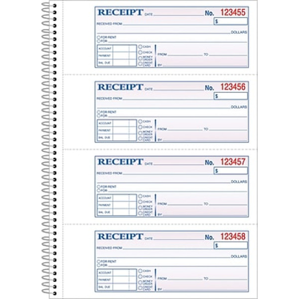 Adams Spiral Receipt Book